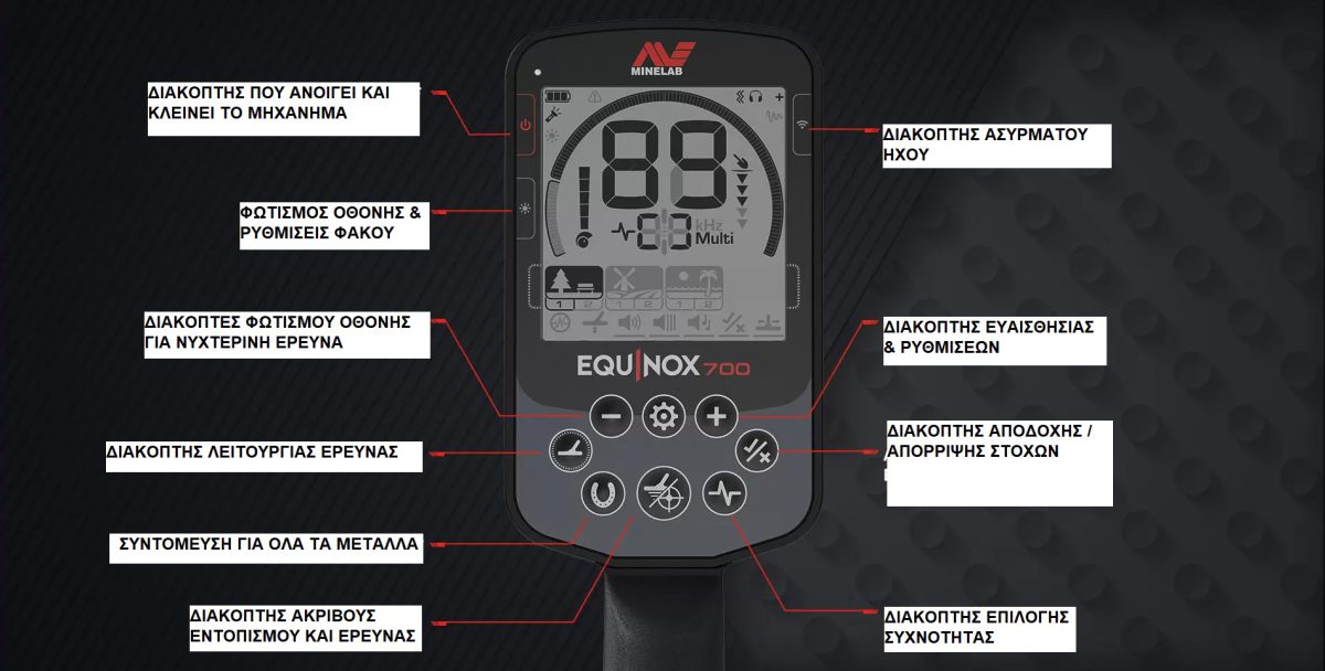 MINELAB MINELAB  EQUINOX 700 METAL DETECTOR